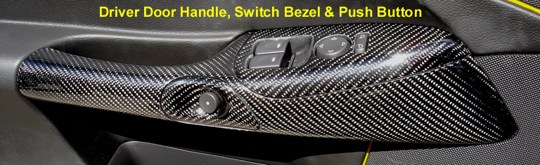 Power Lock Bezel w/Memory, Real Carbon Fiber, C6 Corvette, 2008 and up